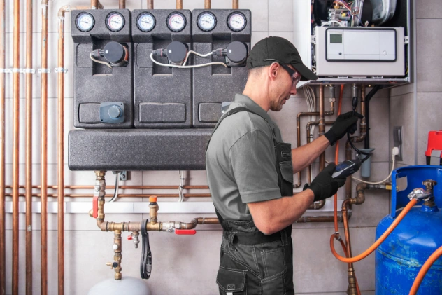 Starting water heater installation project in Long Island