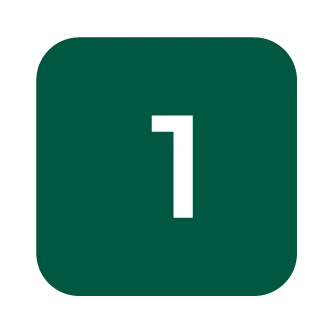 1 icon with green background